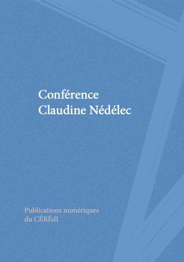 Conférence de Claudine Nédélec